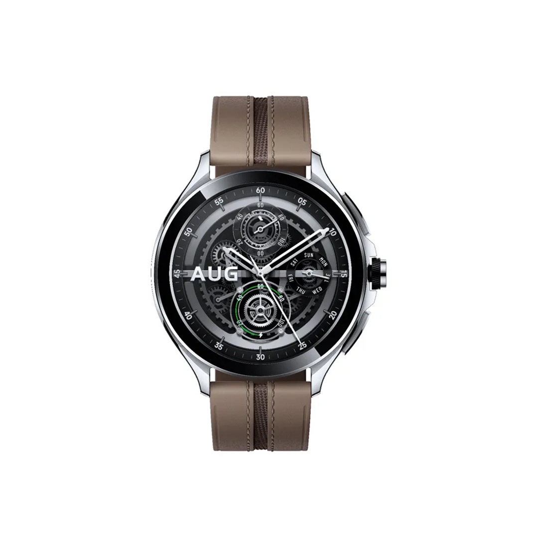 Xiaomi Watch 2 Pro - فضي مع حزام جلد بني Xiaomi Watch 2 Pro - فضي مع حزام جلد بني